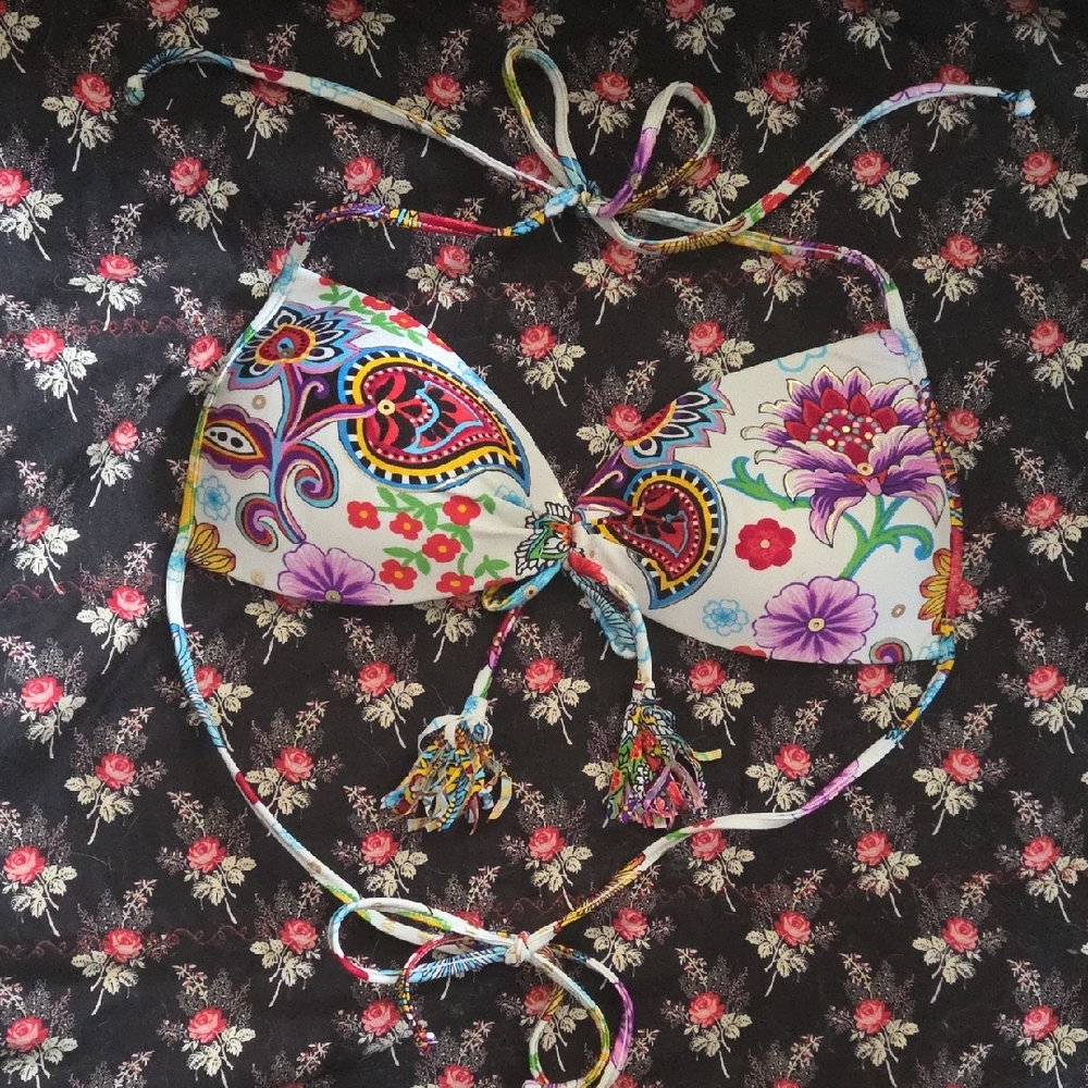 Luli Fama Multicolor Bikini Top Pushup